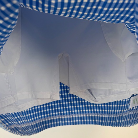 Lilly Pulitzer Luxletic Aona Skort UPF 50+ Morelle Blue Gingham Size 4 NWT - Picture 8 of 16